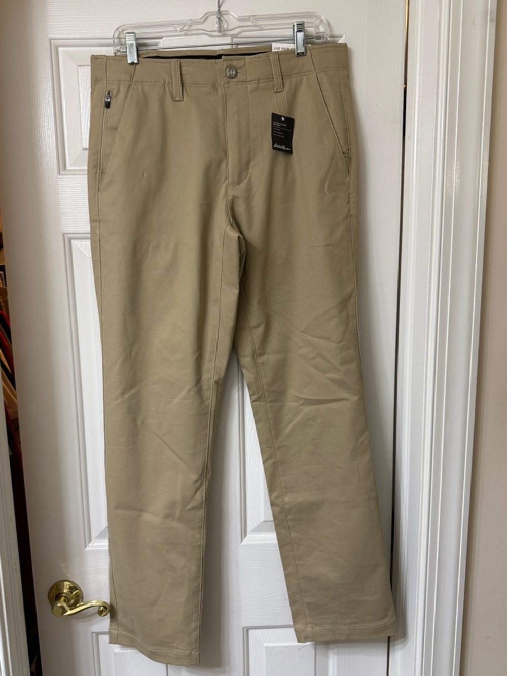 Eddie Bauer Men's Khaki Straight-Leg Chinos